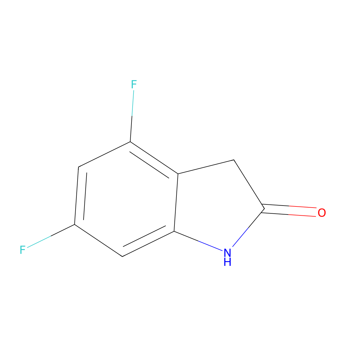 4,6-Difluorooxindole molecular structure, CAS 247564-57-4