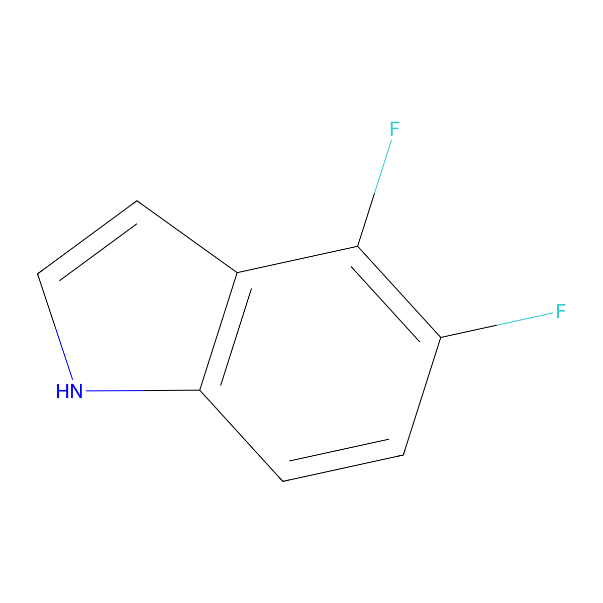 4,5-Difluoro-1H-indole molecular structure, CAS 247564-63-2
