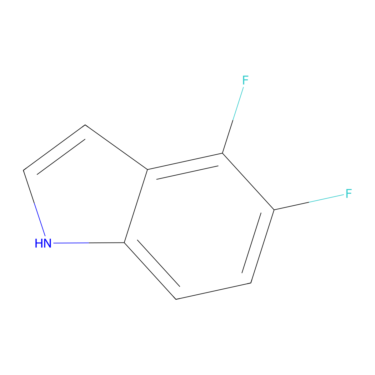 4,5-Difluoro-1H-indole molecular structure, CAS 247564-63-2
