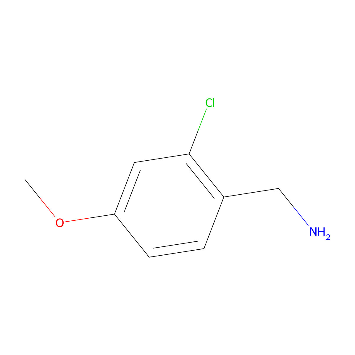 (2-Chloro-4-methoxyphenyl)methanamine molecular structure, CAS 247569-72-8