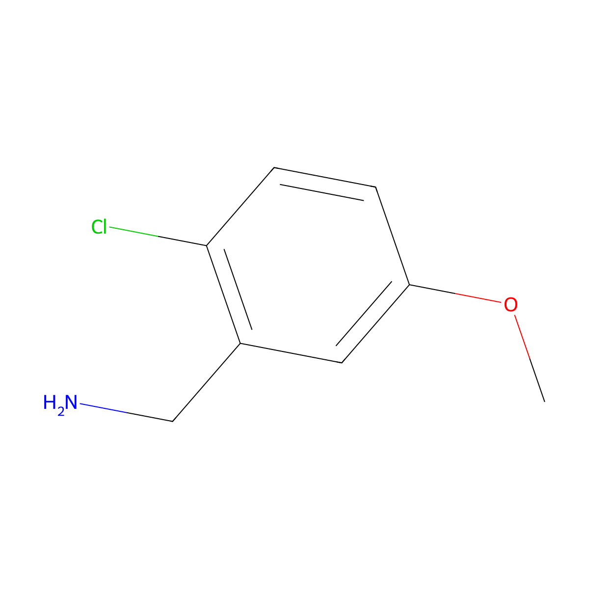 (2-Chloro-5-methoxyphenyl)methanamine molecular structure, CAS 247569-88-6