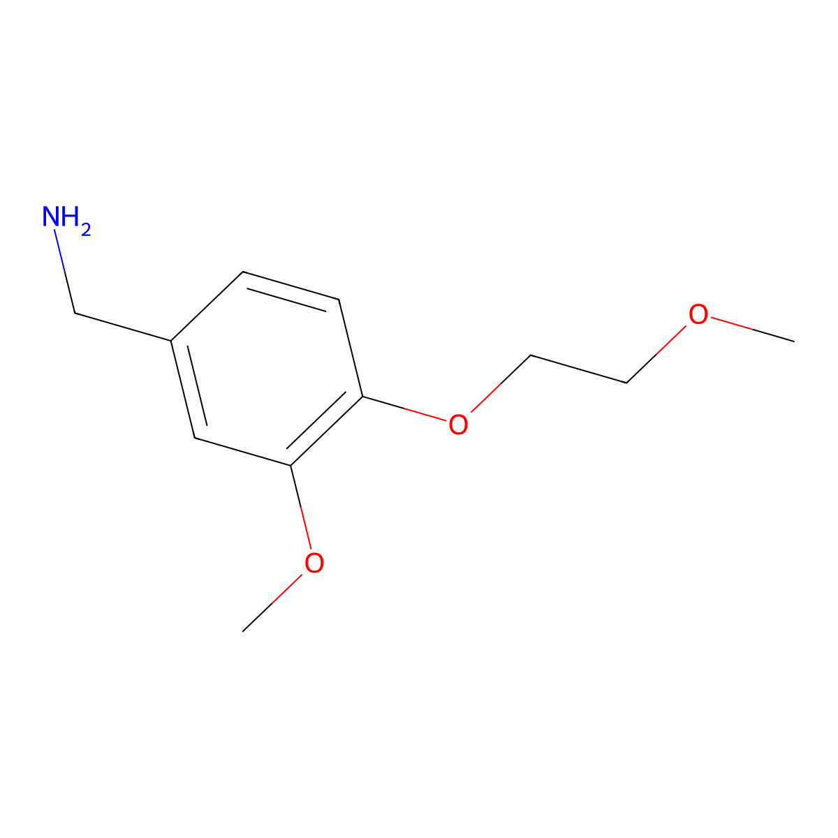 [3-Methoxy-4-(2-methoxyethoxy)phenyl]methanamine molecular structure, CAS 247569-97-7