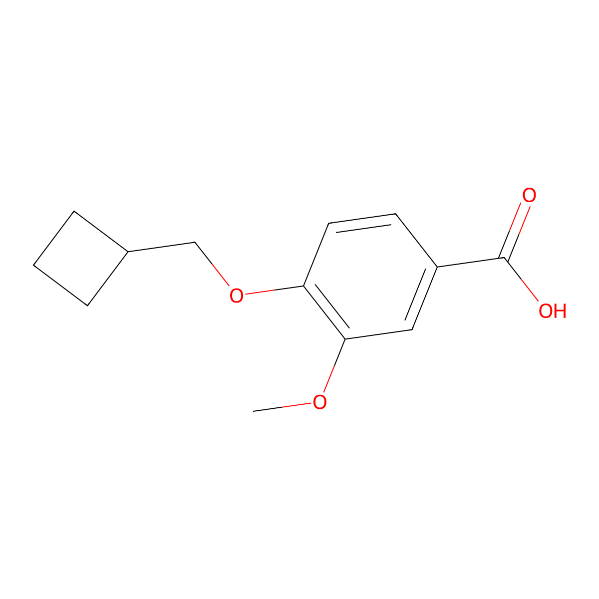 4-(Cyclobutylmethoxy)-3-methoxybenzoic acid molecular structure, CAS 247569-99-9