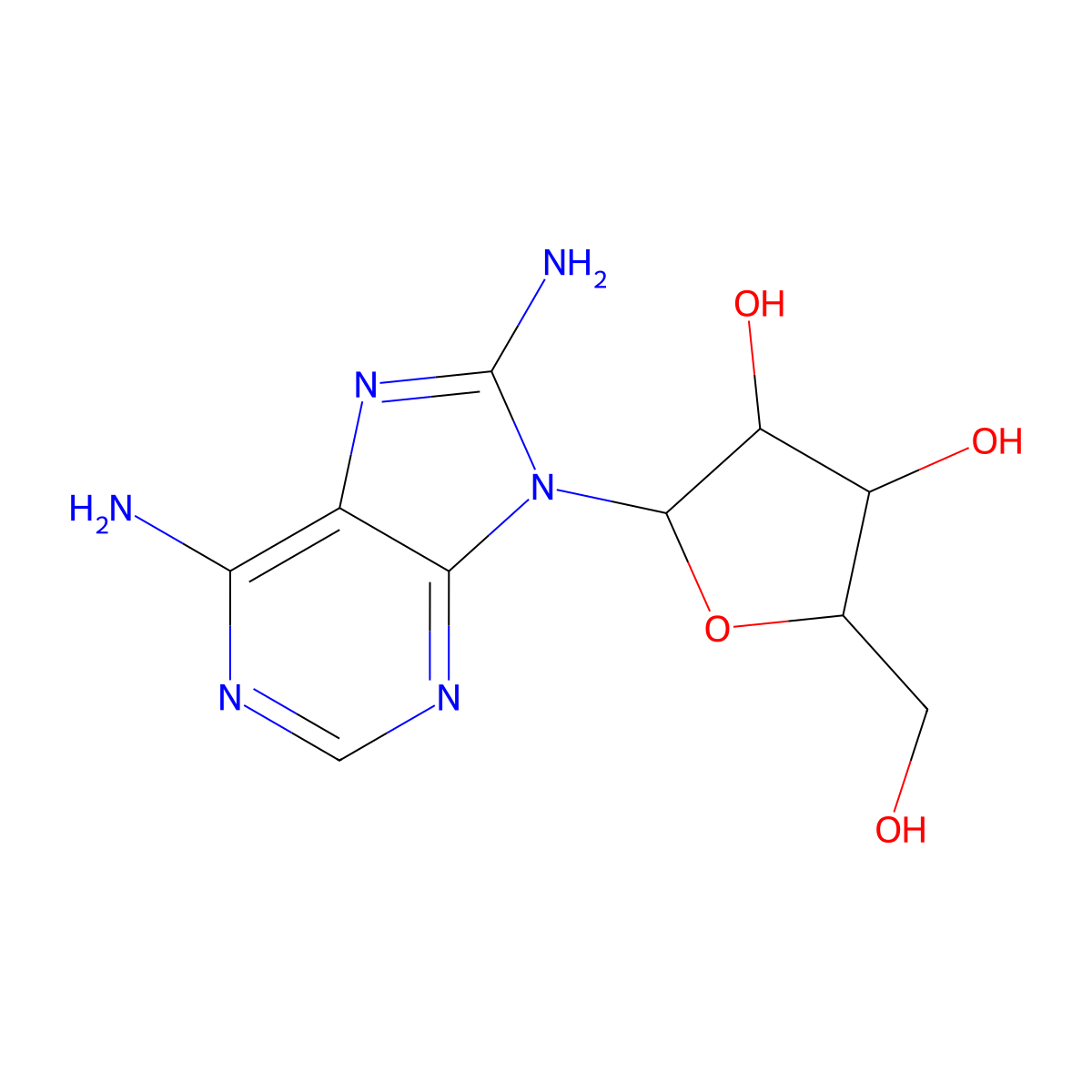 8-Aminoadenosine molecular structure, CAS 24757-88-8