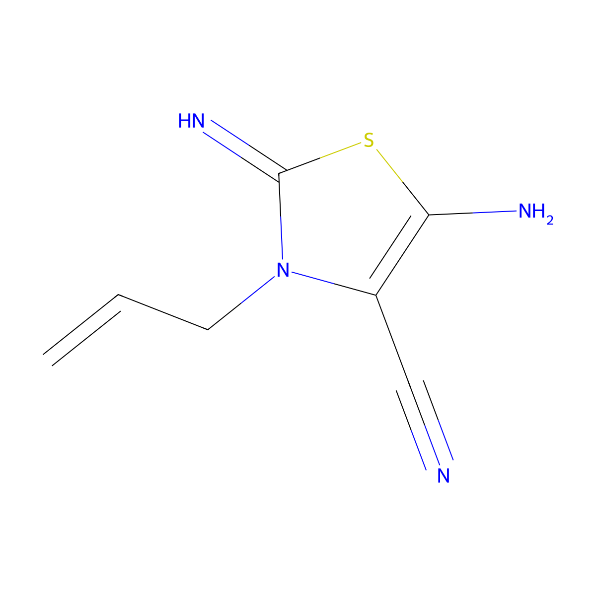 3-Allyl-5-amino-2-imino-2,3-dihydro-thiazole-4-carbonitrile molecular structure, CAS 247571-52-4