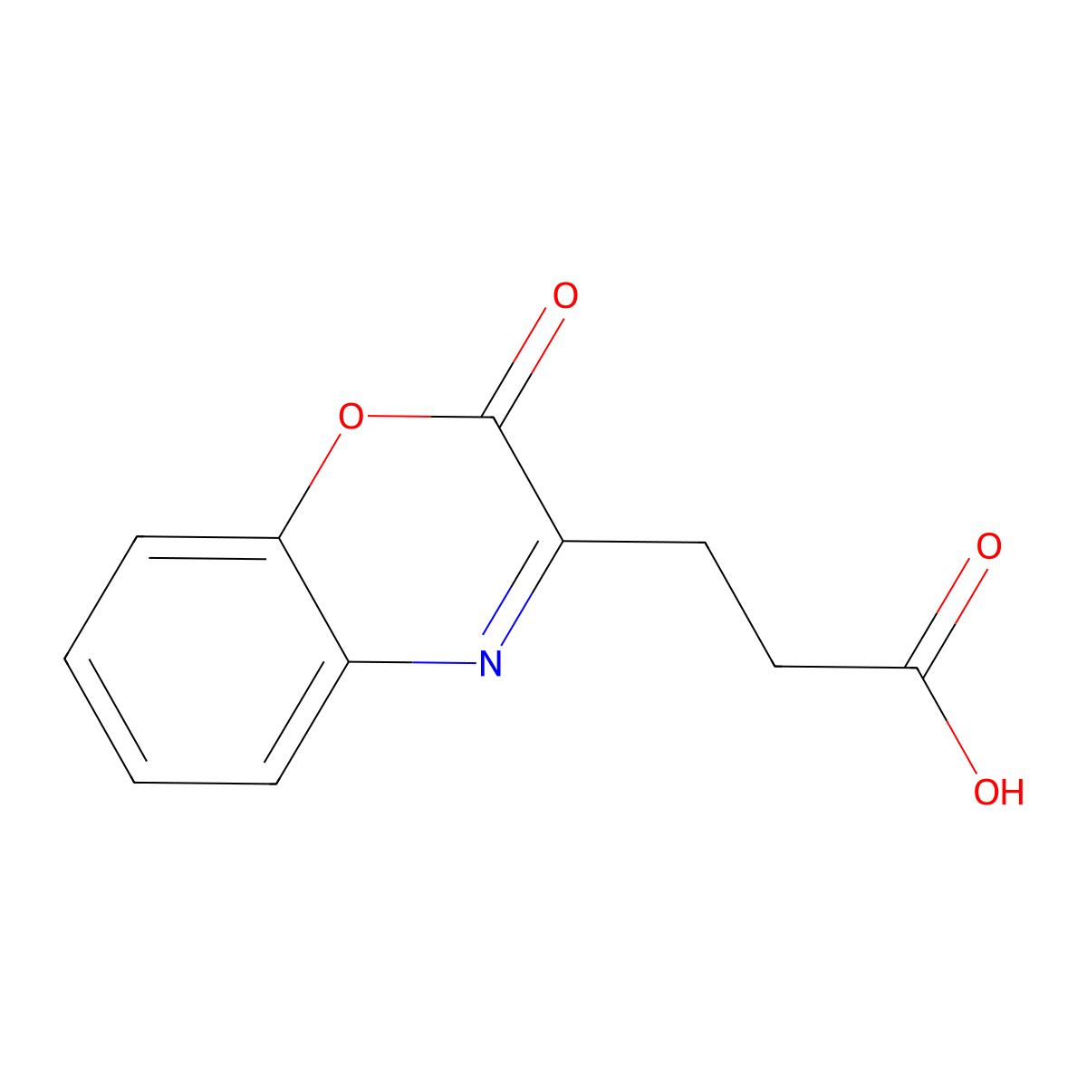3-(2-oxo-2H-1,4-benzoxazin-3-yl)propanoic acid molecular structure, CAS 247571-62-6