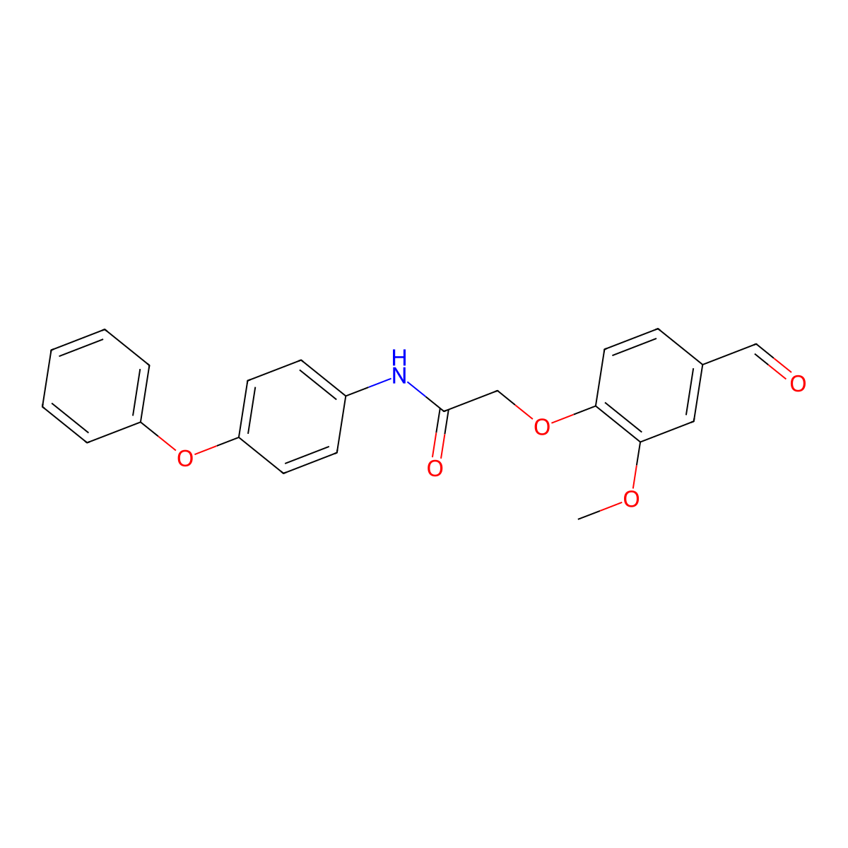 2-(4-Formyl-2-methoxy-phenoxy)-N-(4-phenoxy-phenyl)-acetamide molecular structure, CAS 247571-70-6