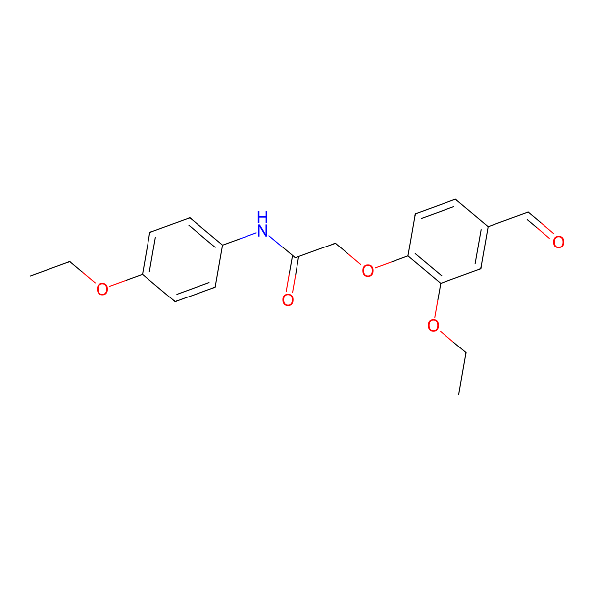 2-(2-ethoxy-4-formylphenoxy)-N-(4-ethoxyphenyl)acetamide molecular structure, CAS 247571-73-9