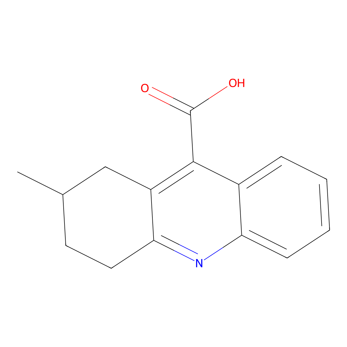 2-Methyl-1,2,3,4-tetrahydroacridine-9-carboxylic acid molecular structure, CAS 247571-77-3