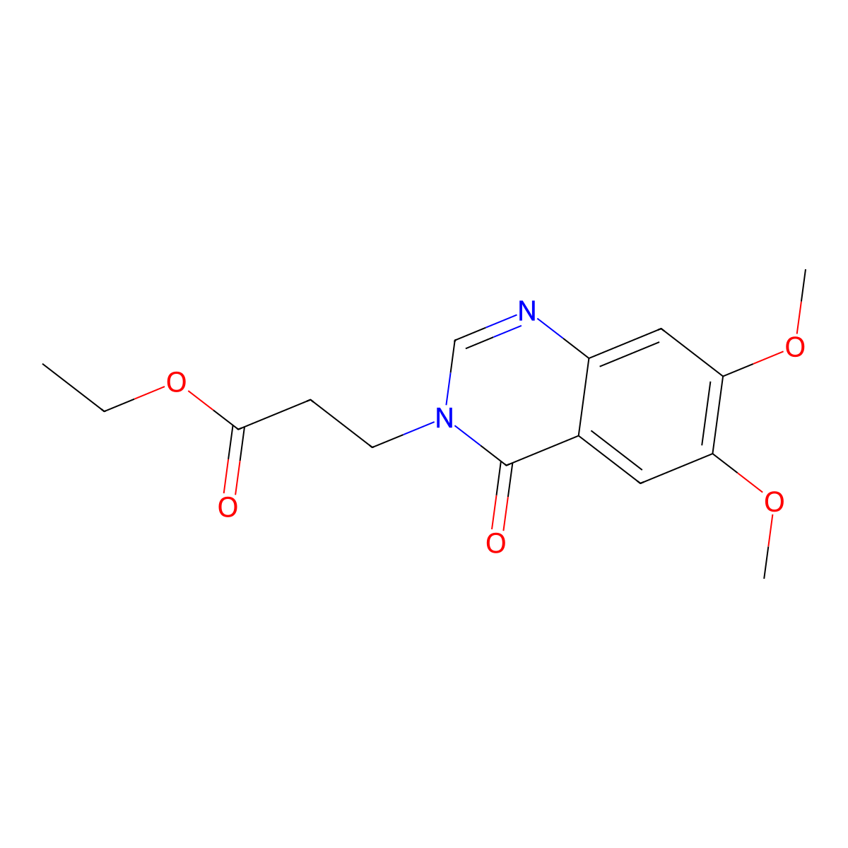 ethyl 3-(6,7-dimethoxy-4-oxoquinazolin-3(4H)-yl)propanoate molecular structure, CAS 247573-03-1