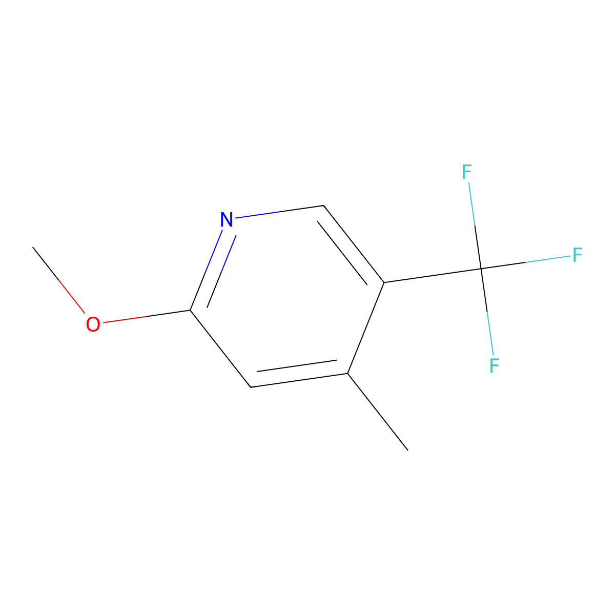 2-Methoxy-4-methyl-5-(trifluoromethyl)pyridine molecular structure, CAS 247573-70-2