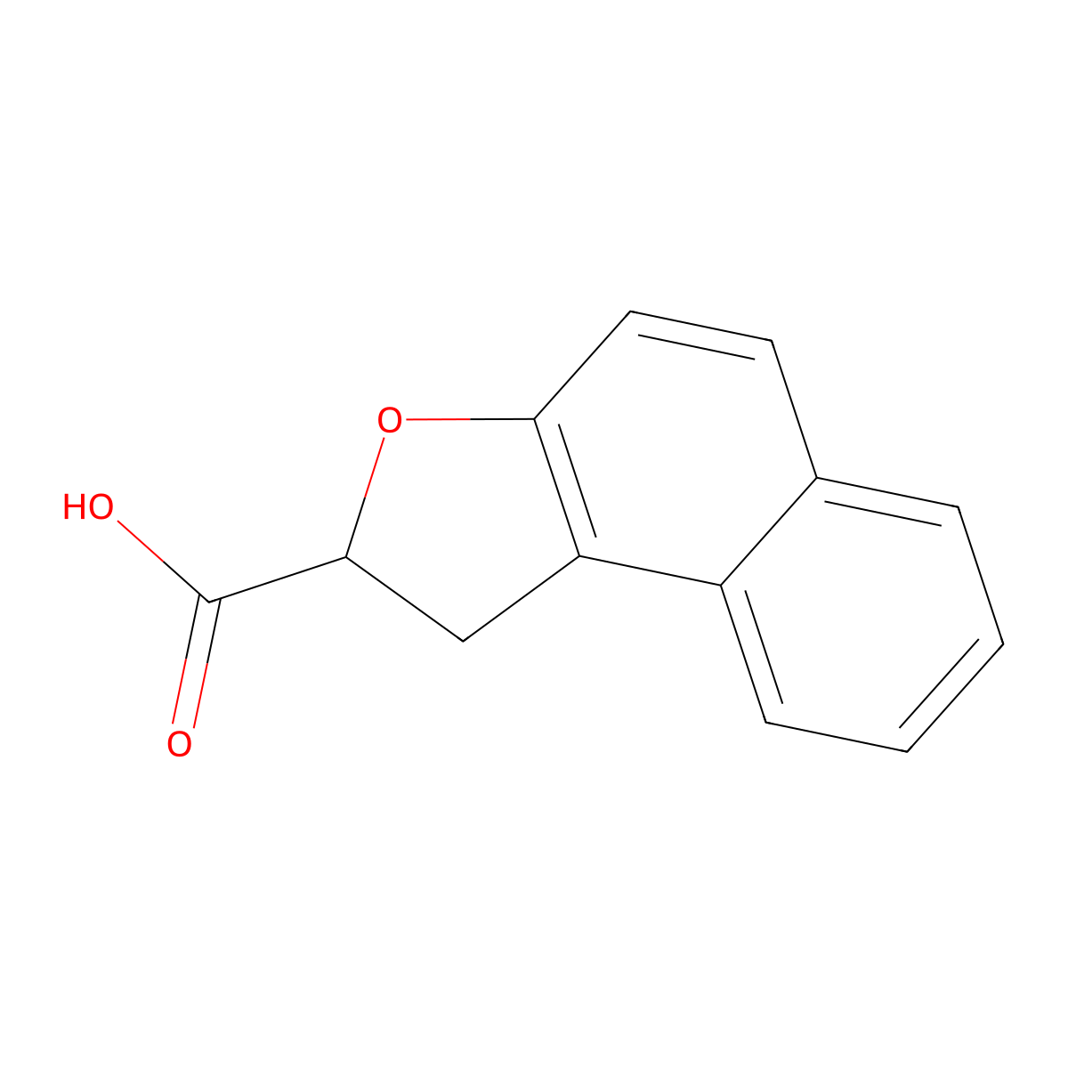 1,2-Dihydronaphtho[2,1-b]furan-2-carboxylic acid molecular structure, CAS 24758-31-4