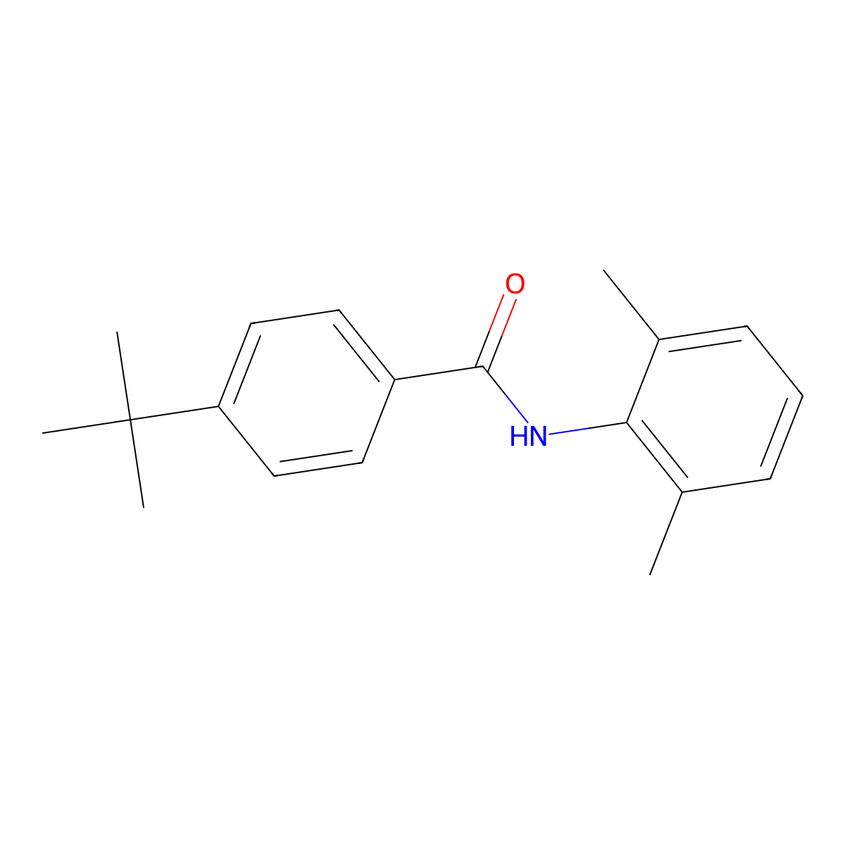 4-tert-butyl-N-(2,6-dimethylphenyl)benzamide molecular structure, CAS 247592-30-9