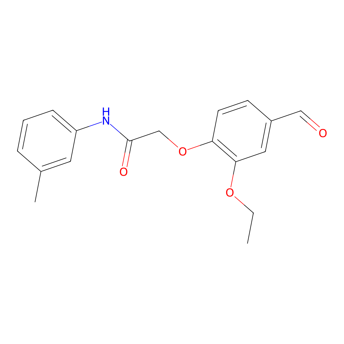 2-(2-ethoxy-4-formylphenoxy)-N-(3-methylphenyl)acetamide molecular structure, CAS 247592-66-1