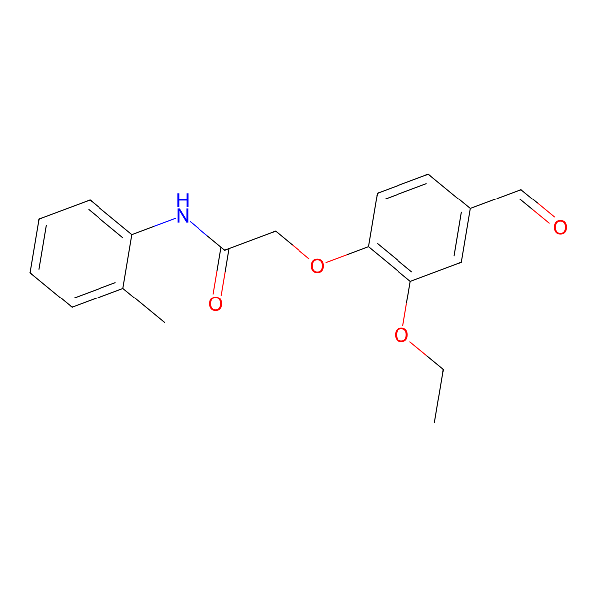 2-(2-ethoxy-4-formylphenoxy)-N-(2-methylphenyl)acetamide molecular structure, CAS 247592-68-3