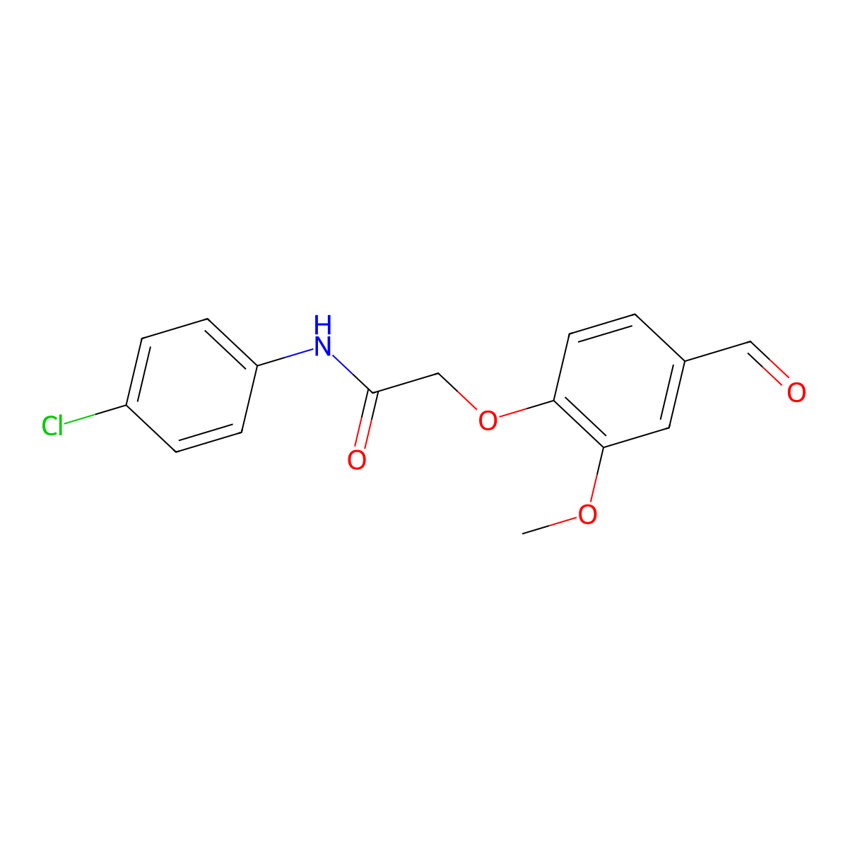N-(4-chlorophenyl)-2-(4-formyl-2-methoxyphenoxy)acetamide molecular structure, CAS 247592-69-4