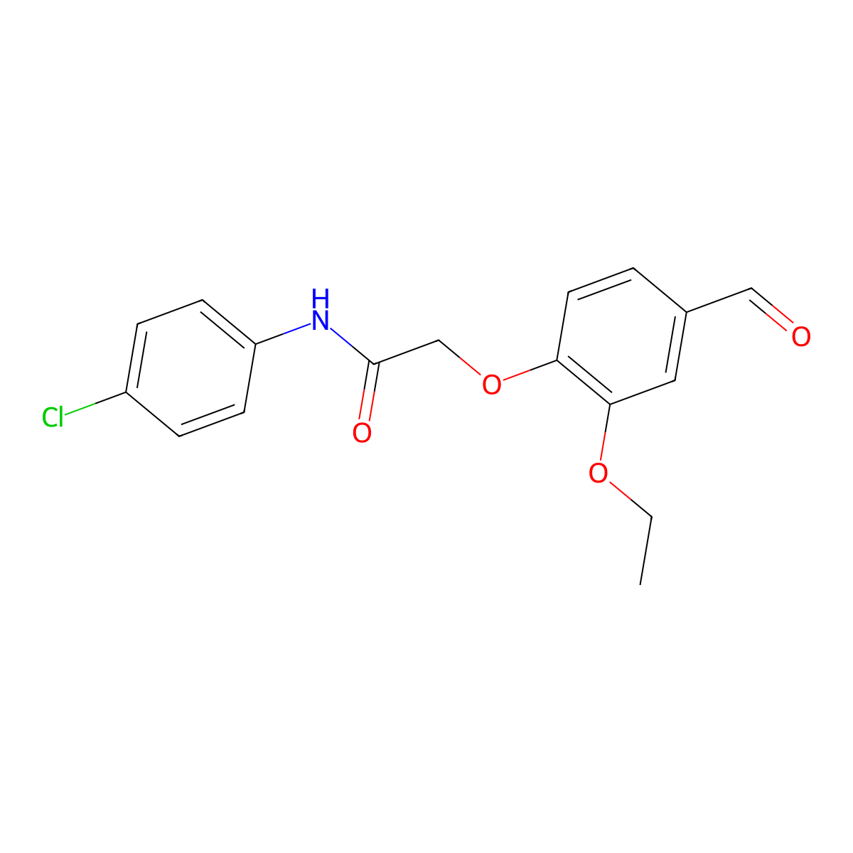 N-(4-chlorophenyl)-2-(2-ethoxy-4-formylphenoxy)acetamide molecular structure, CAS 247592-70-7