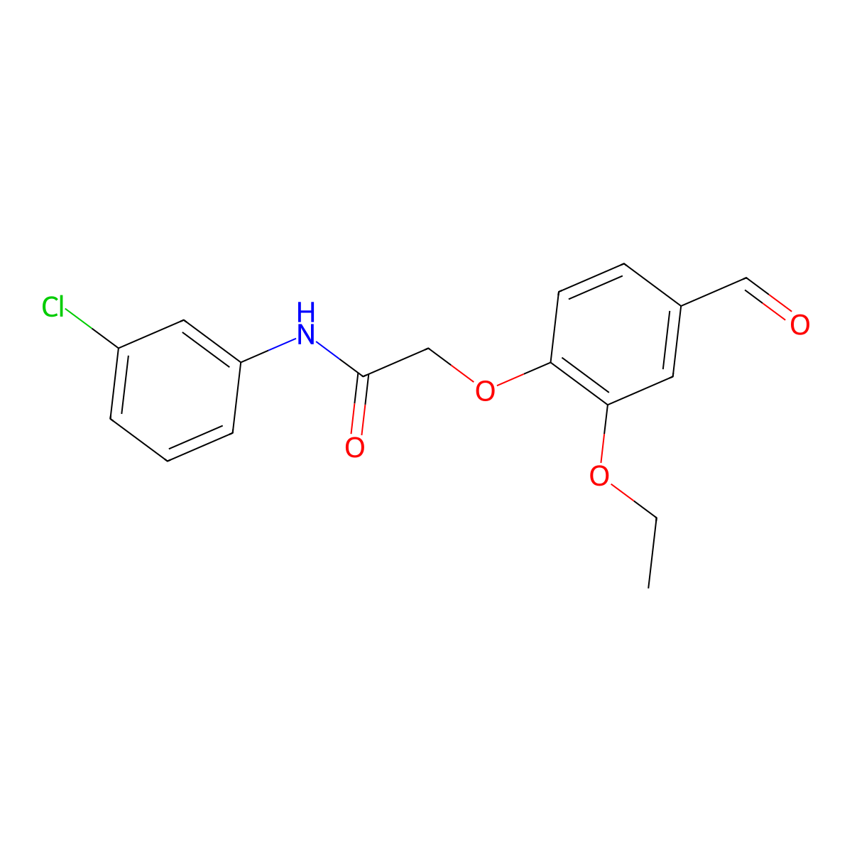 N-(3-chlorophenyl)-2-(2-ethoxy-4-formylphenoxy)acetamide molecular structure, CAS 247592-72-9