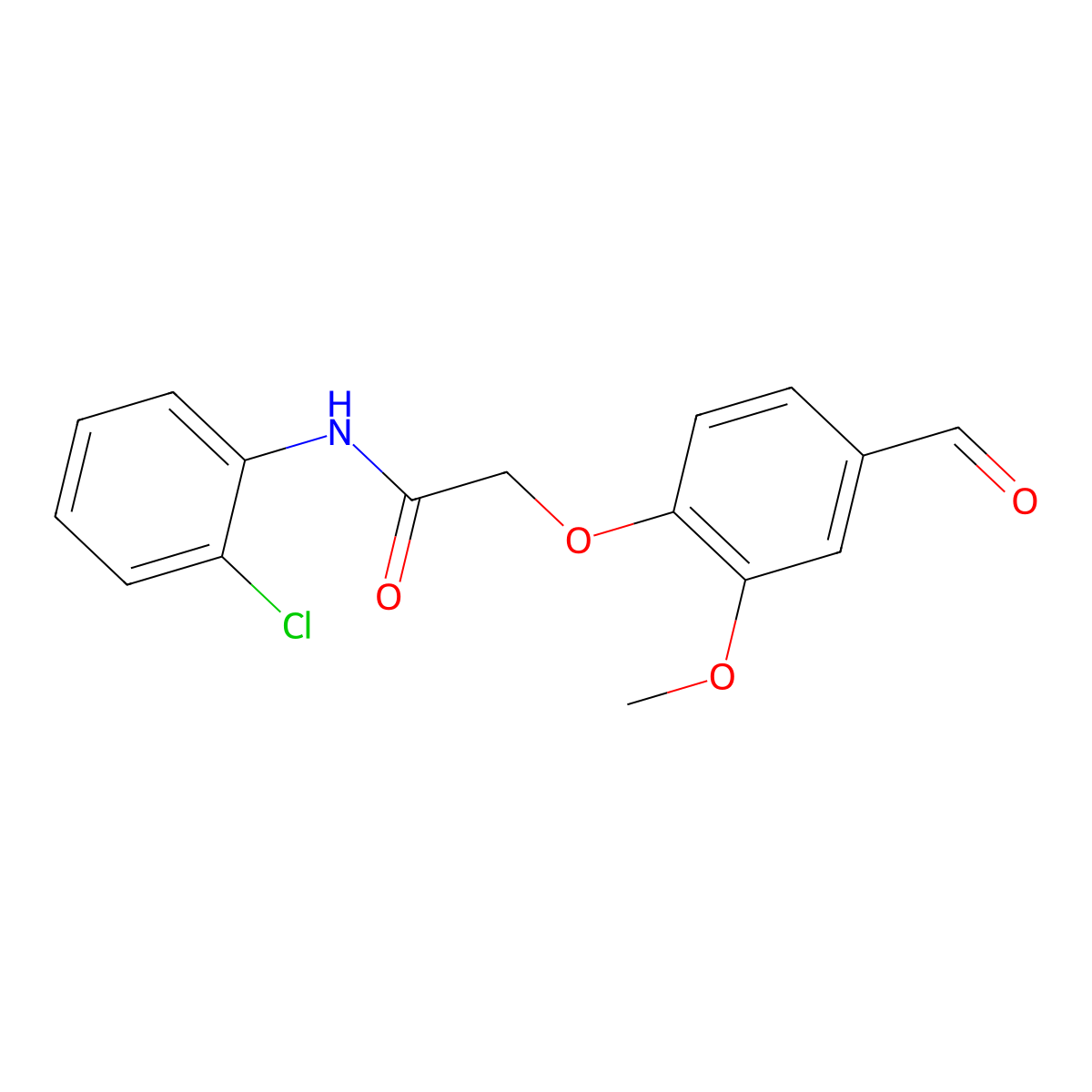 N-(2-chlorophenyl)-2-(4-formyl-2-methoxyphenoxy)acetamide molecular structure, CAS 247592-73-0