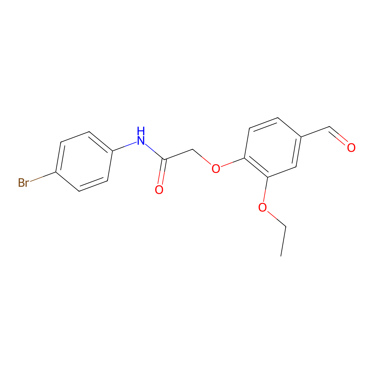 N-(4-bromophenyl)-2-(2-ethoxy-4-formylphenoxy)acetamide molecular structure, CAS 247592-79-6