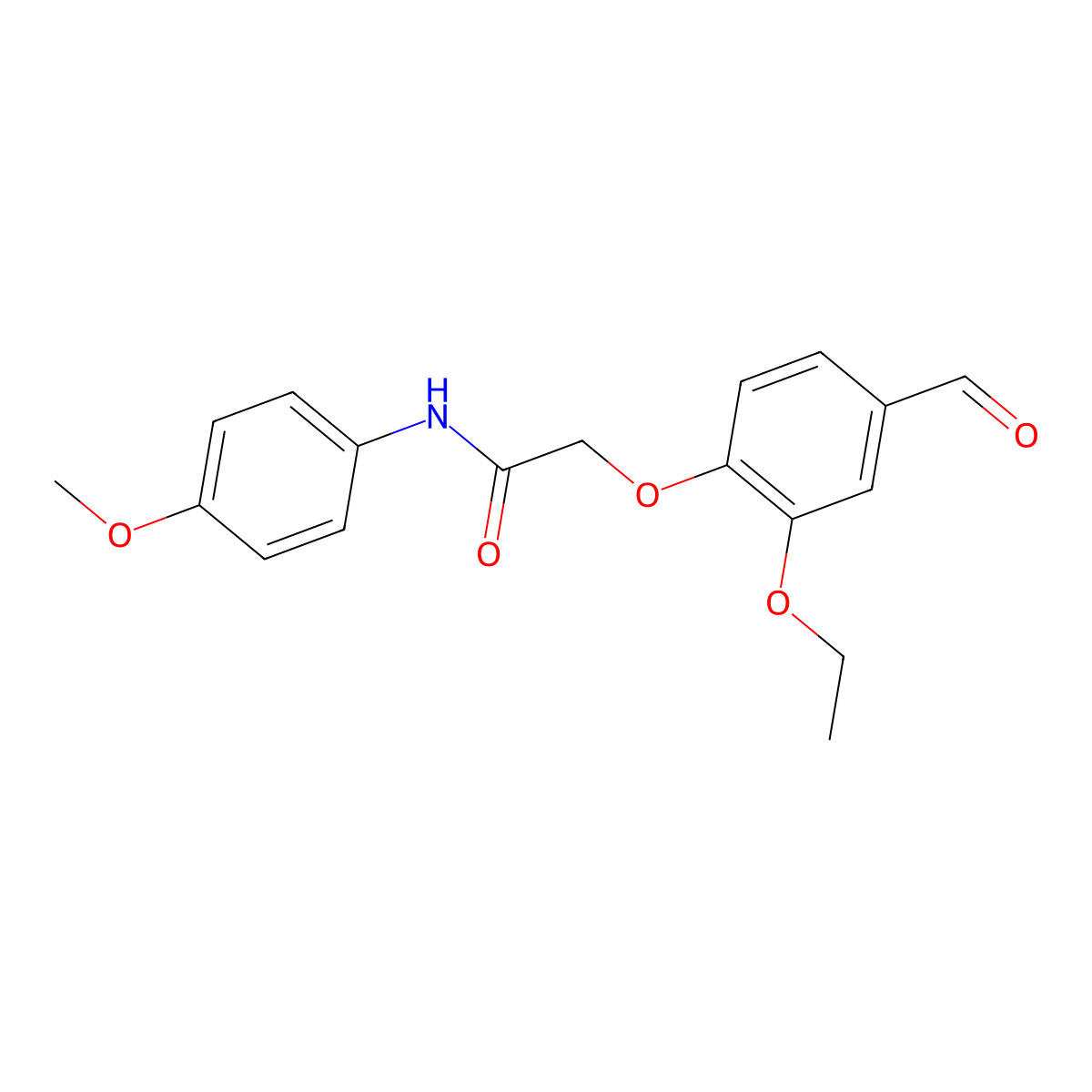 2-(2-ethoxy-4-formylphenoxy)-N-(4-methoxyphenyl)acetamide molecular structure, CAS 247592-80-9
