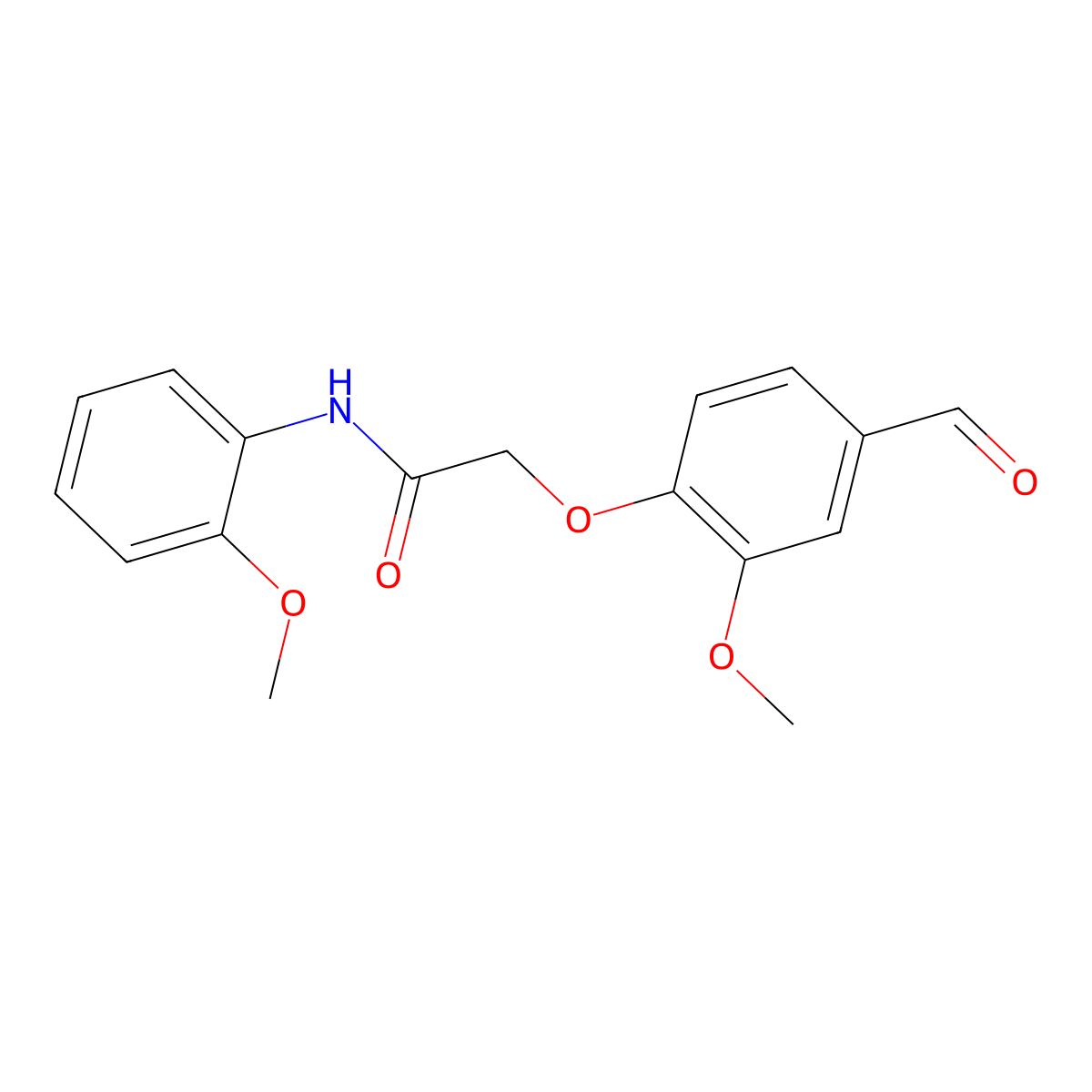 2-(4-formyl-2-methoxyphenoxy)-N-(2-methoxyphenyl)acetamide molecular structure, CAS 247592-82-1