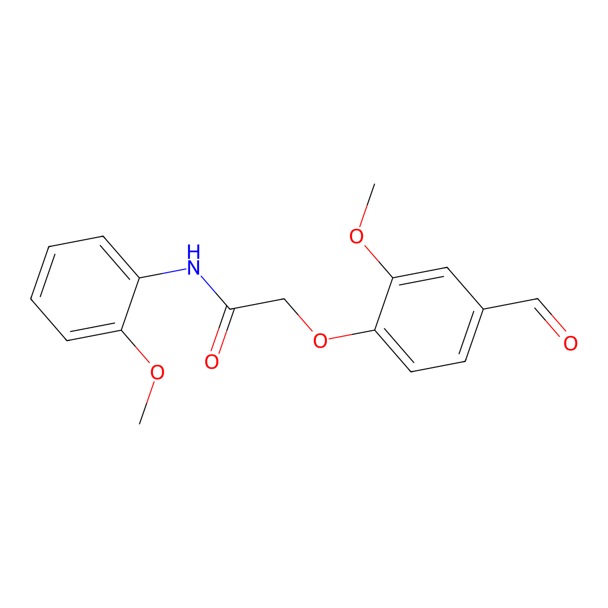 2-(4-formyl-2-methoxyphenoxy)-N-(2-methoxyphenyl)acetamide molecular structure, CAS 247592-82-1