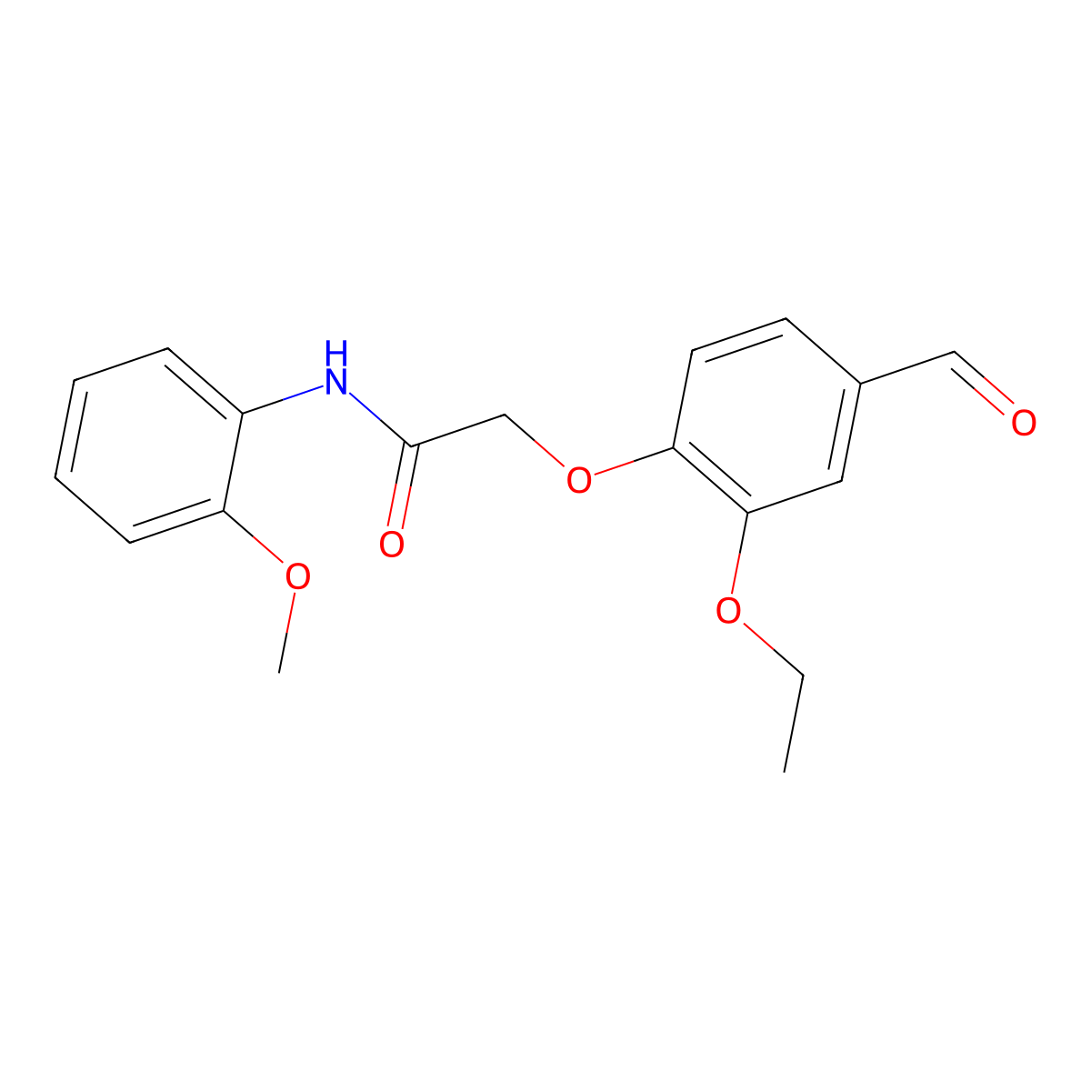 2-(2-ethoxy-4-formylphenoxy)-N-(2-methoxyphenyl)acetamide molecular structure, CAS 247592-83-2