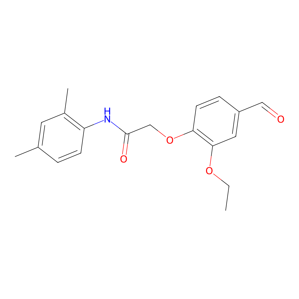 N-(2,4-dimethylphenyl)-2-(2-ethoxy-4-formylphenoxy)acetamide molecular structure, CAS 247592-86-5