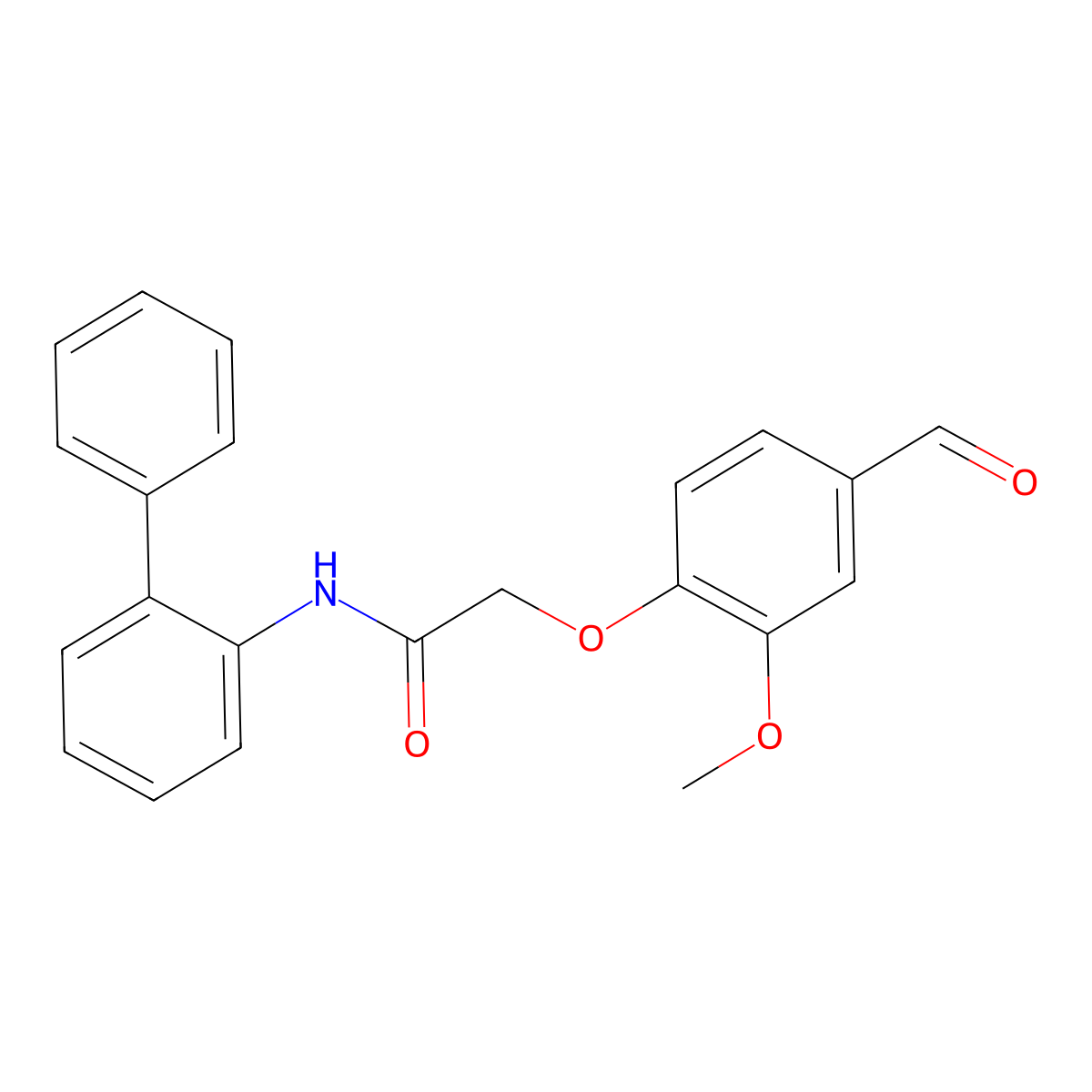 2-(4-formyl-2-methoxyphenoxy)-N-(2-phenylphenyl)acetamide molecular structure, CAS 247592-93-4