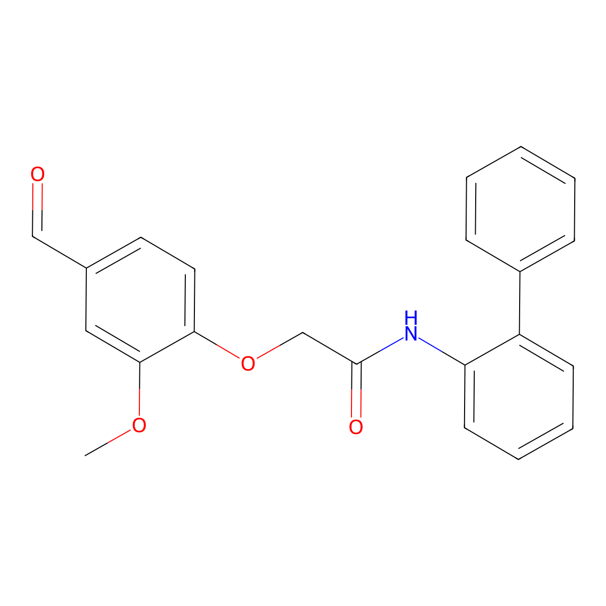 2-(4-formyl-2-methoxyphenoxy)-N-(2-phenylphenyl)acetamide molecular structure, CAS 247592-93-4