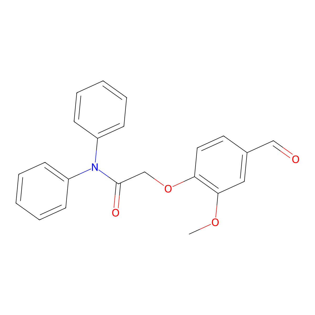 2-(4-formyl-2-methoxyphenoxy)-N,N-diphenylacetamide molecular structure, CAS 247592-95-6