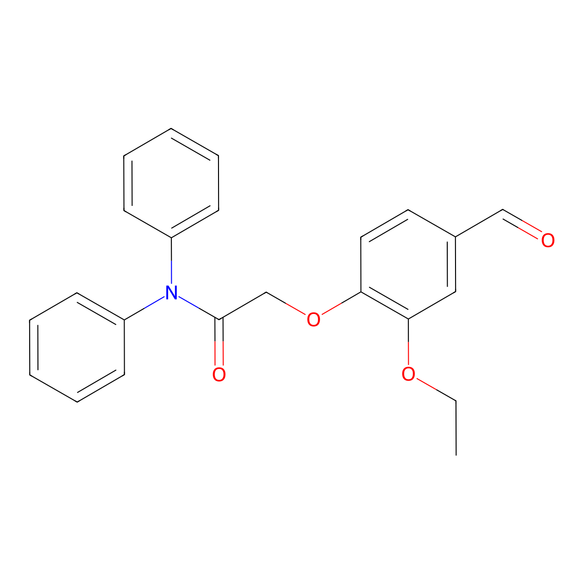 2-(2-ethoxy-4-formylphenoxy)-N,N-diphenylacetamide molecular structure, CAS 247592-96-7