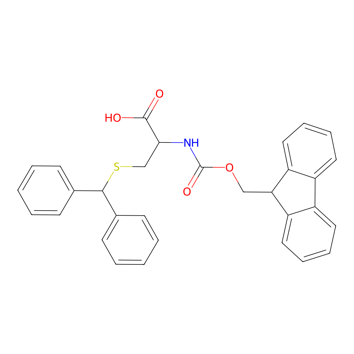 Fmoc-cys(dpm)-oh molecular structure, CAS 247595-29-5