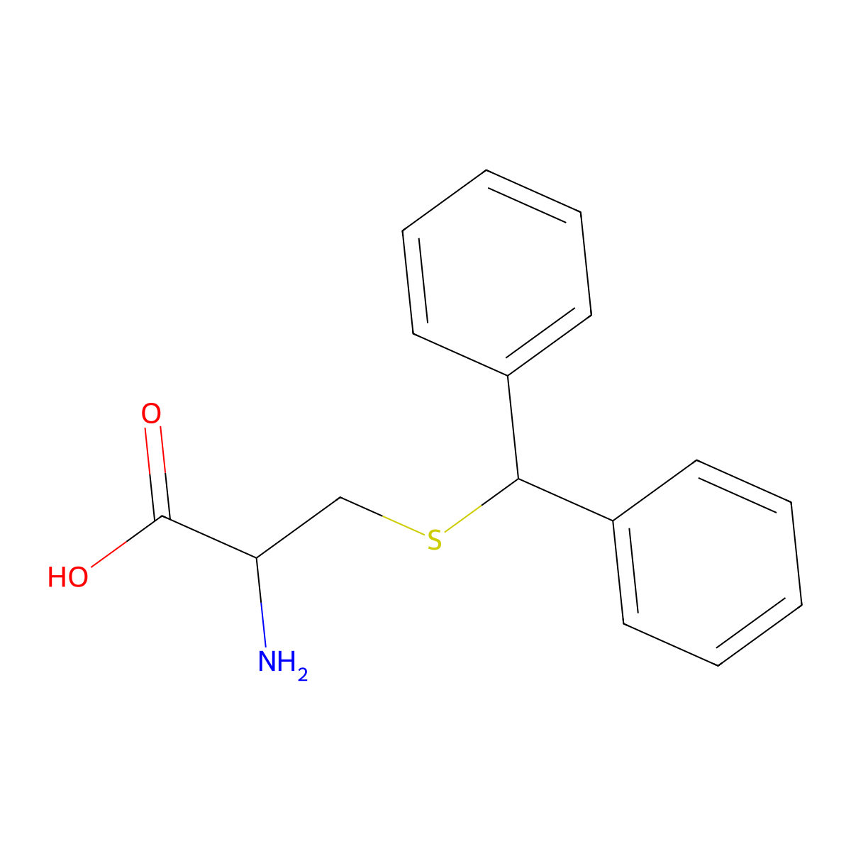 (S)-2-Amino-3-(benzhydrylthio)propanoic acid molecular structure, CAS 247595-31-9