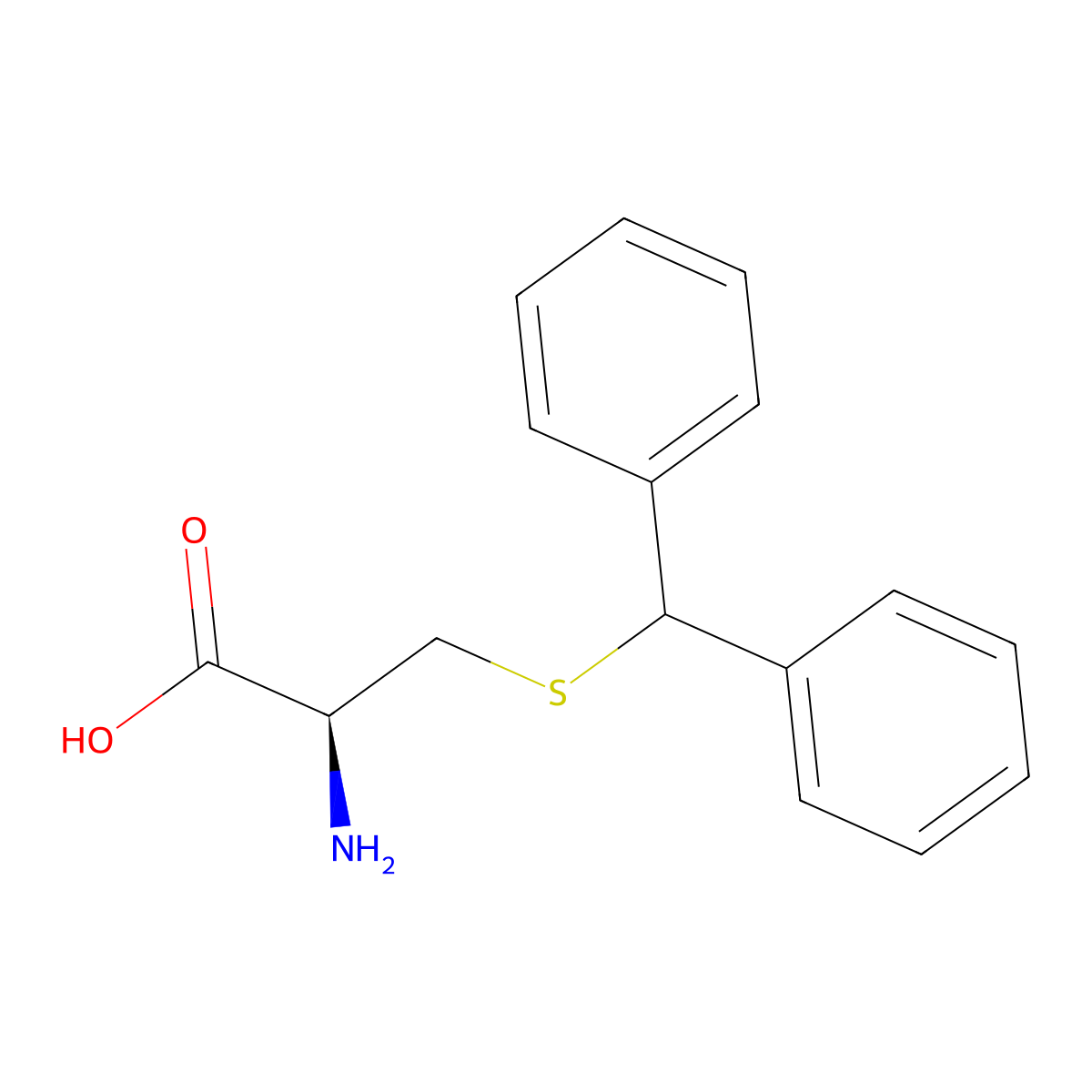 (S)-2-Amino-3-(benzhydrylthio)propanoic acid molecular structure, CAS 247595-31-9