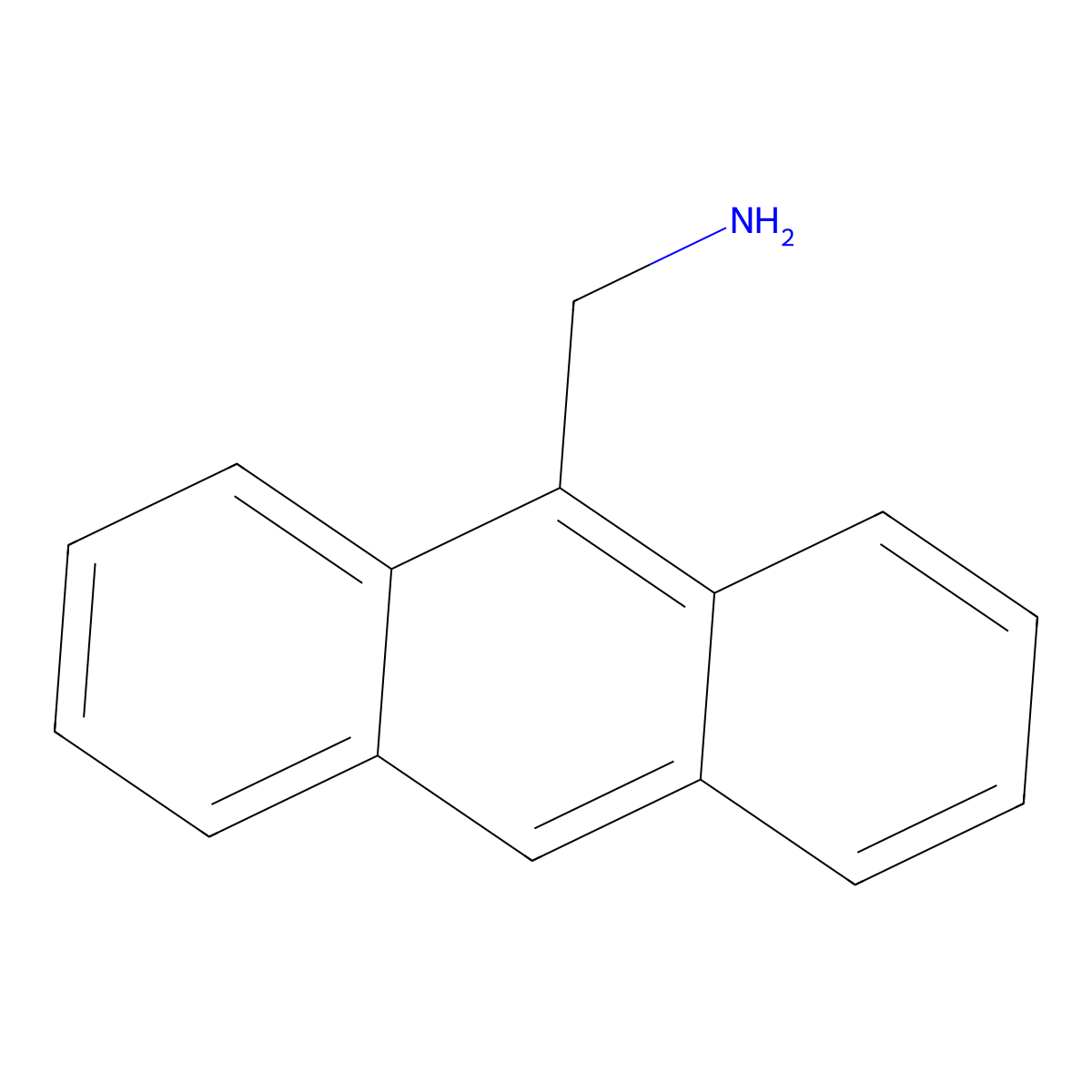 9-Anthracenemethanamine molecular structure, CAS 2476-68-8