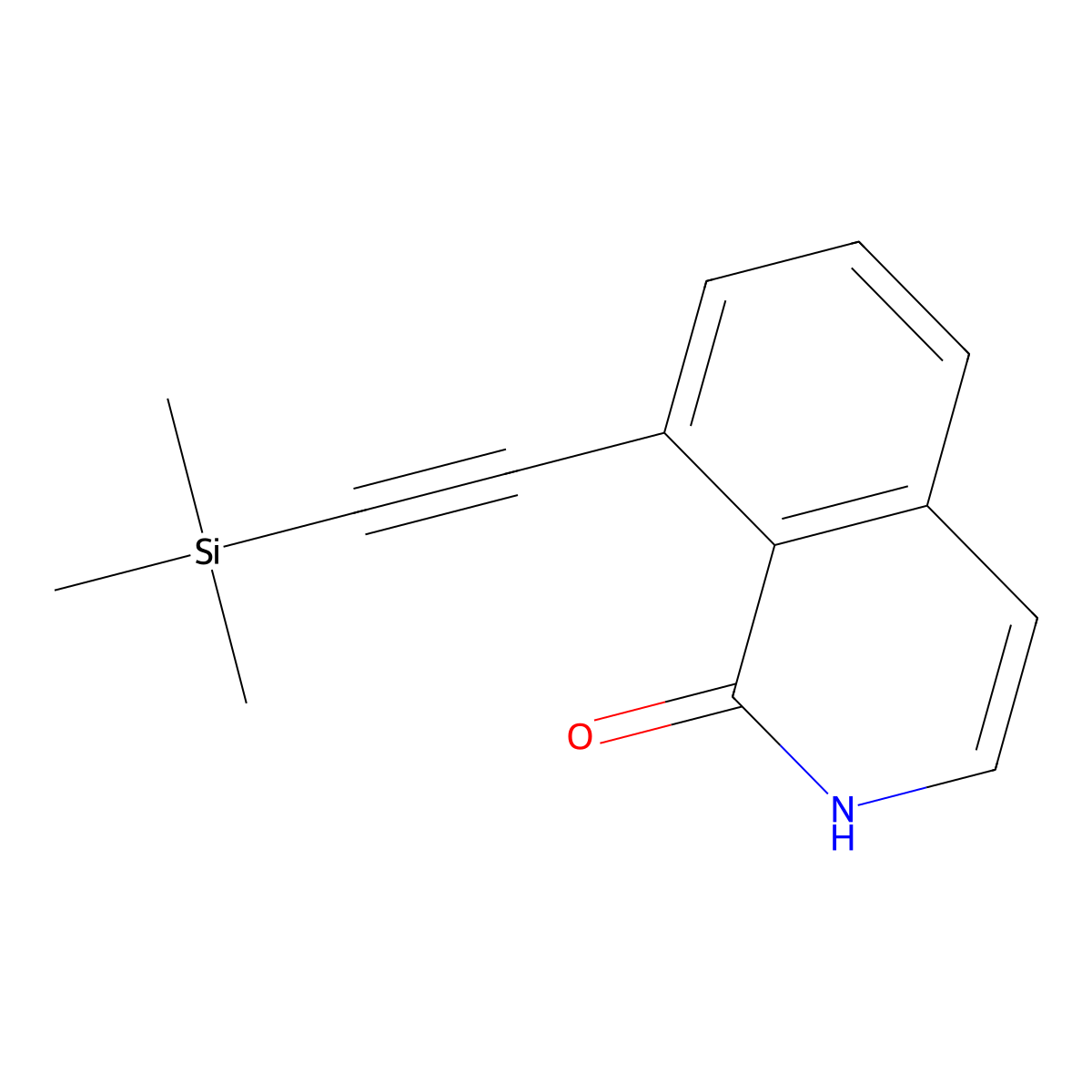 8-((trimethylsilyl)ethynyl)isoquinolin-1(2H)-one molecular structure, CAS 2476020-26-3