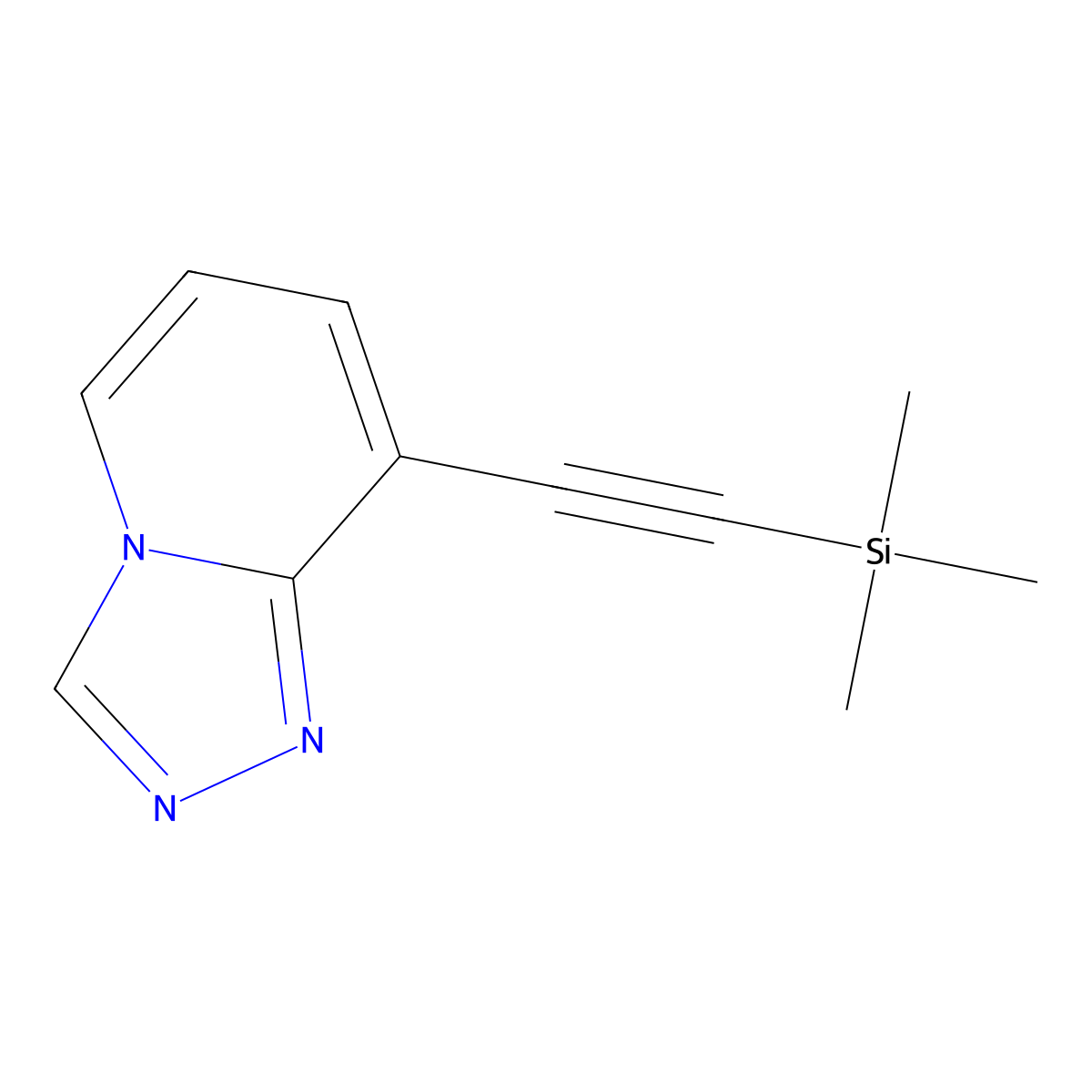 8-((Trimethylsilyl)ethynyl)-[1,2,4]triazolo[4,3-a]pyridine molecular structure, CAS 2476027-77-5