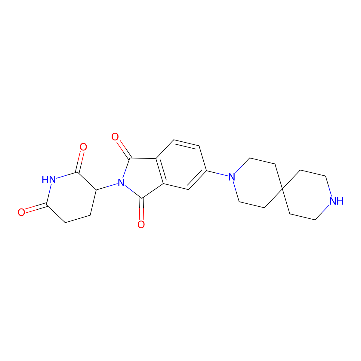 5-{3,9-diazaspiro[5.5]undecan-3-yl}-2-(2,6-dioxopiperidin-3-yl)-2,3-dihydro-1H-isoindole-1,3-dione molecular structure, CAS 2476319-08-9
