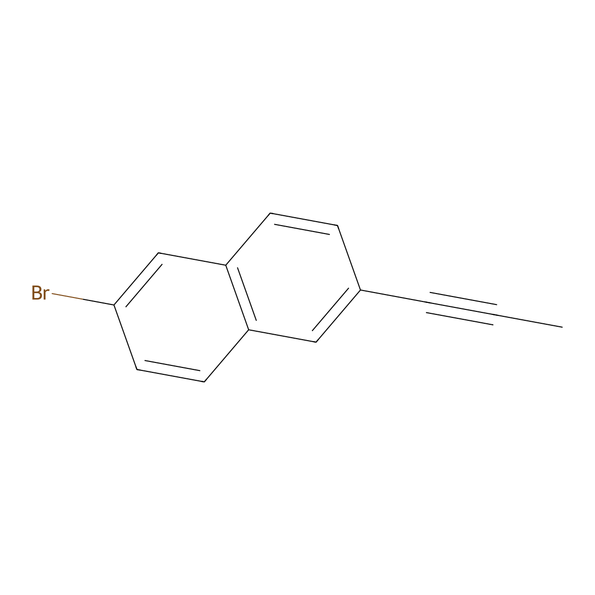 2-Bromo-6-(prop-1-yn-1-yl)naphthalene molecular structure, CAS 2476357-67-0