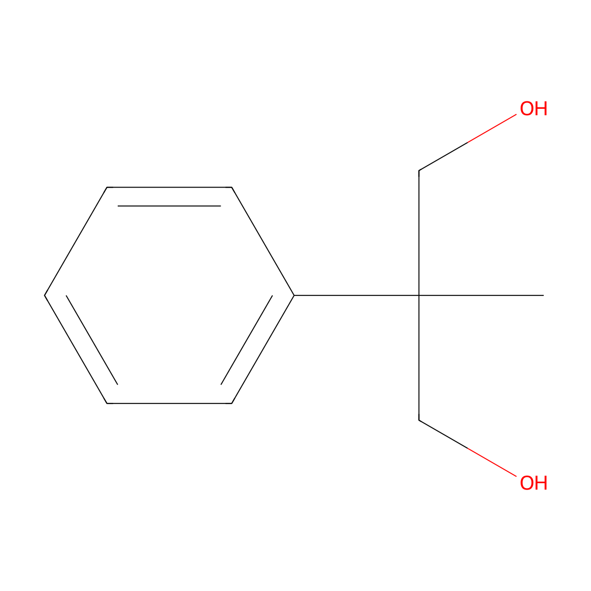1,3-Propanediol, 2-methyl-2-phenyl- molecular structure, CAS 24765-53-5