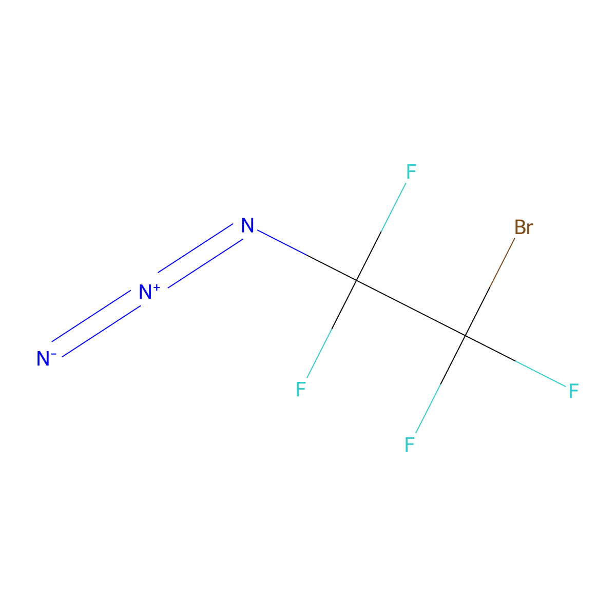 1-Azido-2-bromo-1,1,2,2-tetrafluoroethane molecular structure, CAS 2476559-31-4