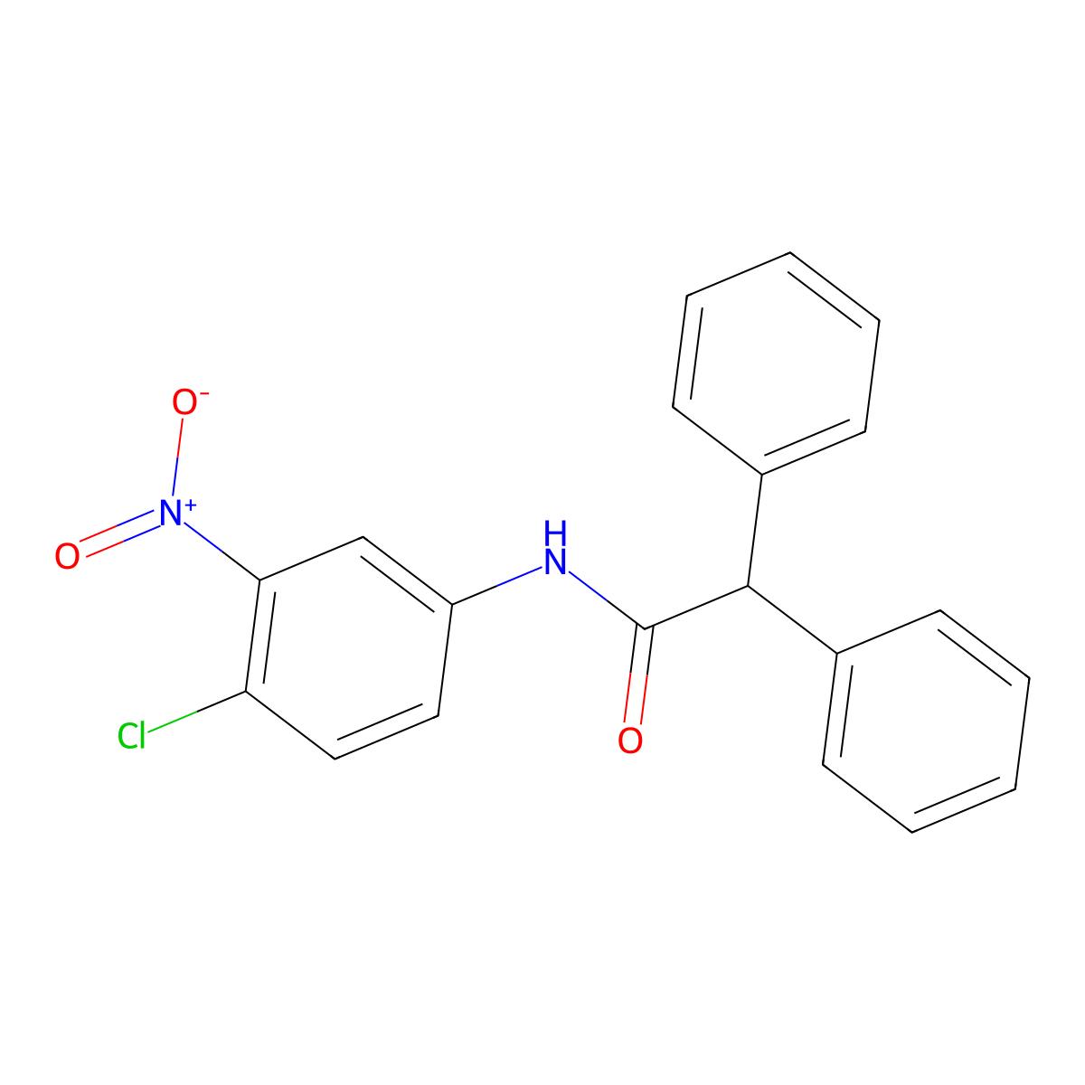 N-(4-chloro-3-nitrophenyl)-2,2-diphenylacetamide molecular structure, CAS 24766-00-5