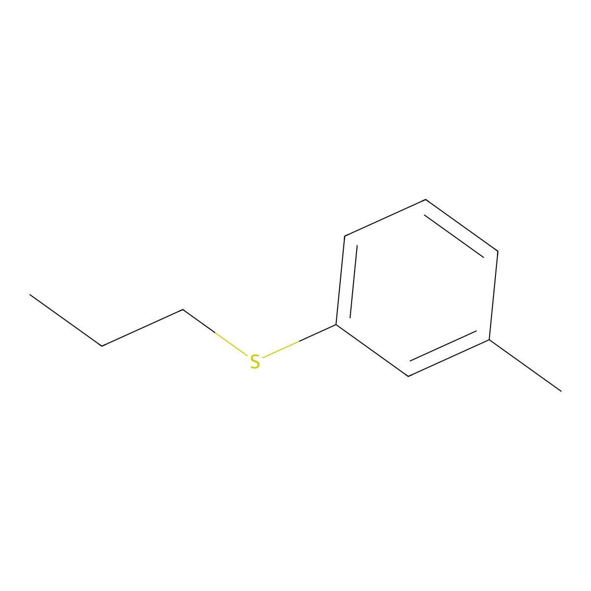 Propyl m-tolylsulfide molecular structure, CAS 24767-95-1