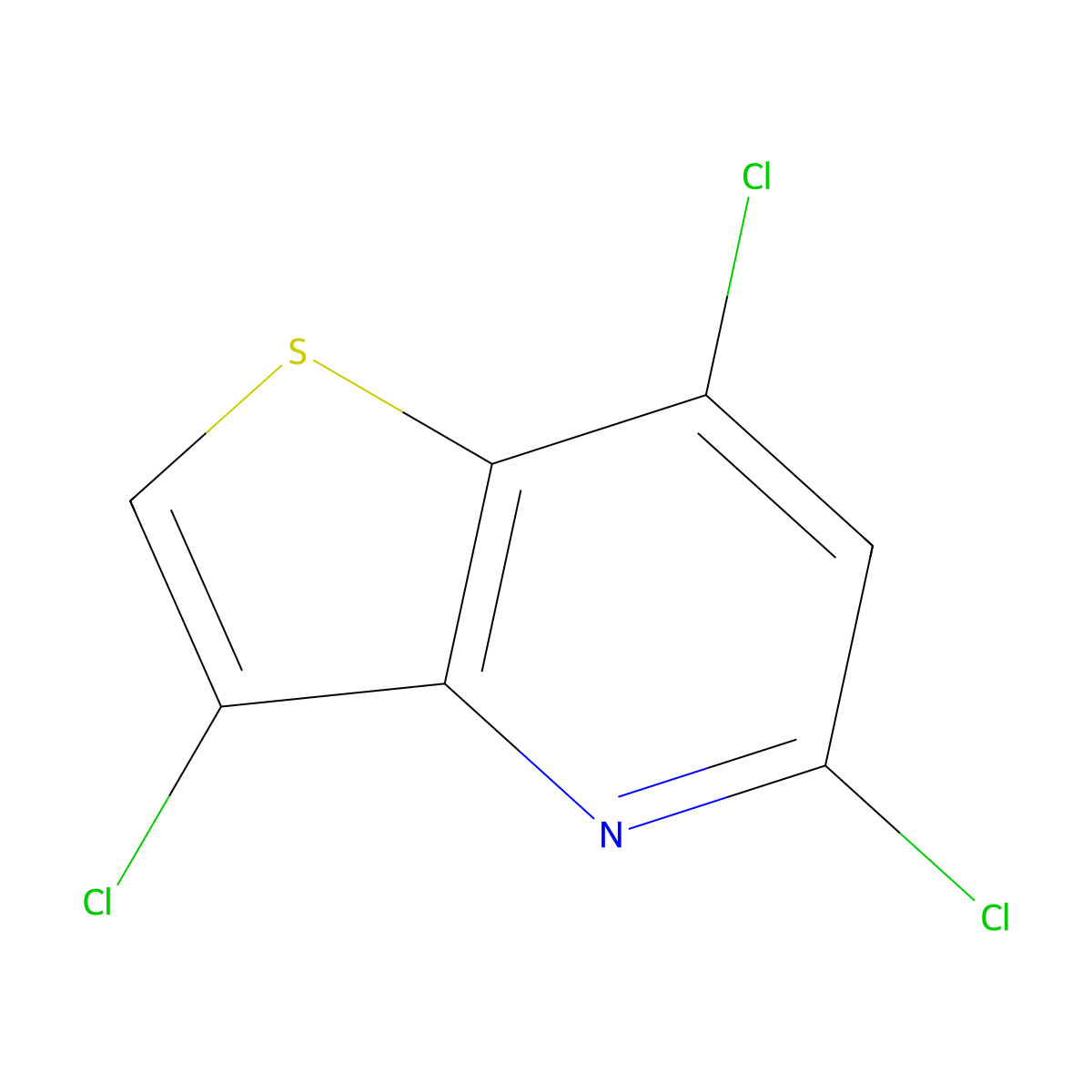 3,5,7-Trichlorothieno[3,2-b]pyridine molecular structure, CAS 2476729-57-2