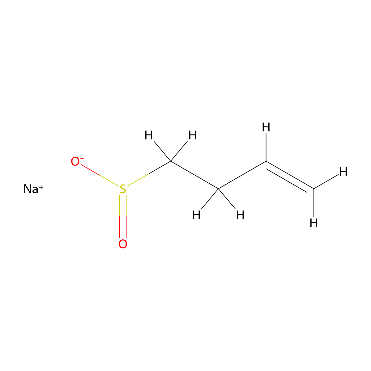 Sodium but-3-ene-1-sulfinate molecular structure, CAS 24768-50-1