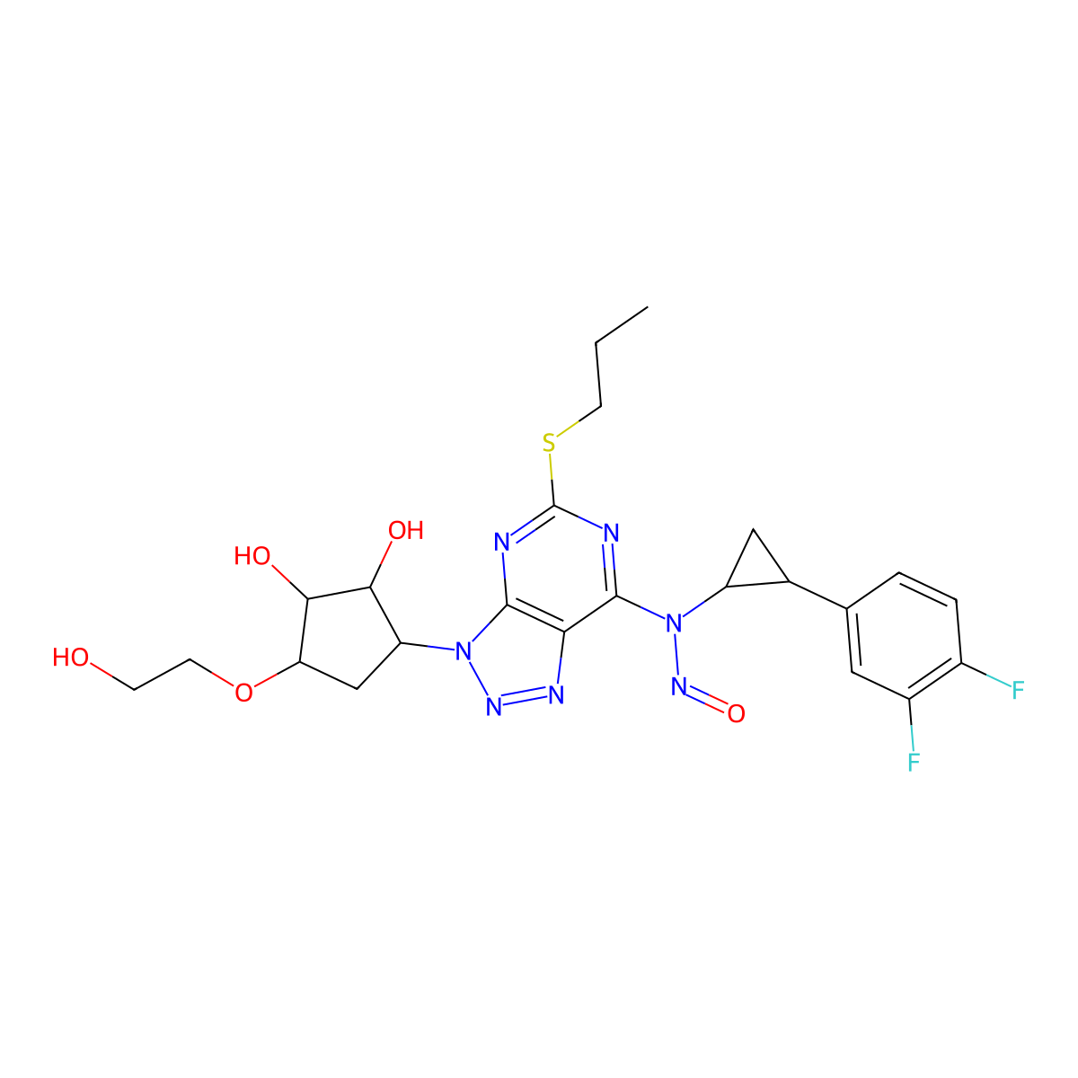 N-nitroso-ticagrelor molecular structure, CAS 2476859-55-7