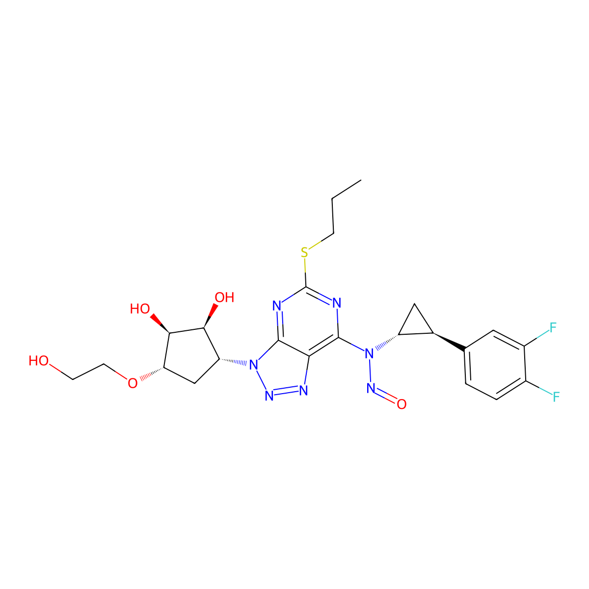 N-nitroso-ticagrelor molecular structure, CAS 2476859-55-7