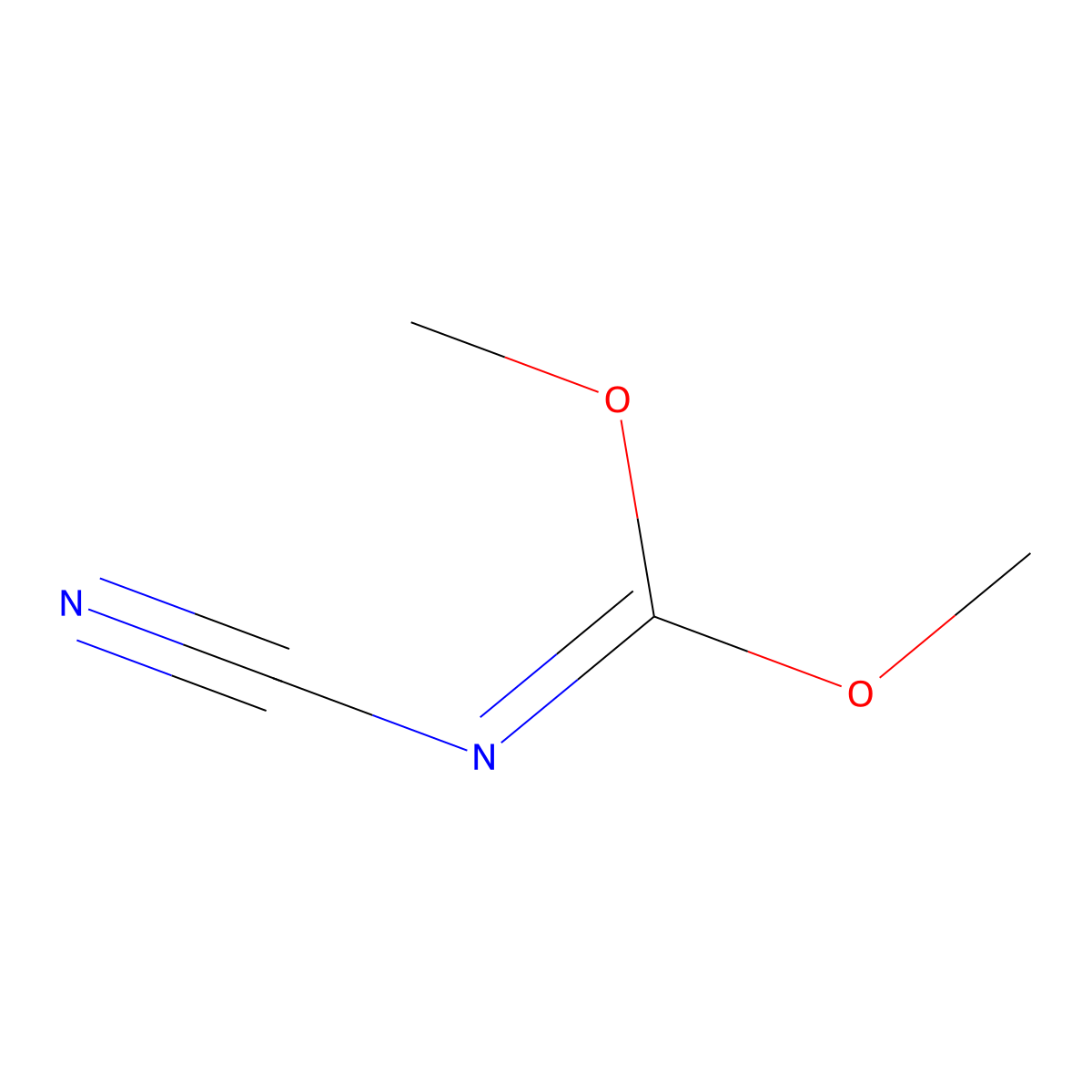 Carbonimidic acid, N-cyano-, dimethyl ester molecular structure, CAS 24771-25-3